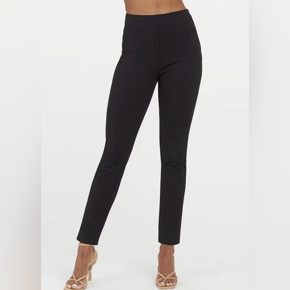 Spanx On-the-Go Ankle Slim Straight Pant Medium #20365R  Black Stretch Office